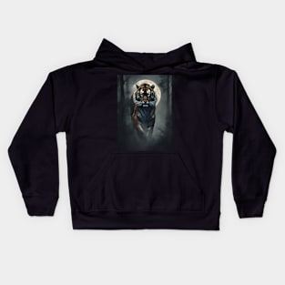 Tiger in the Foggy Forest Kids Hoodie